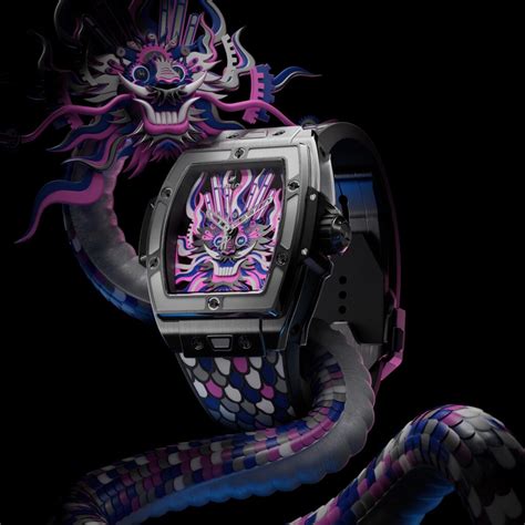 Hublot titanium dragon watch